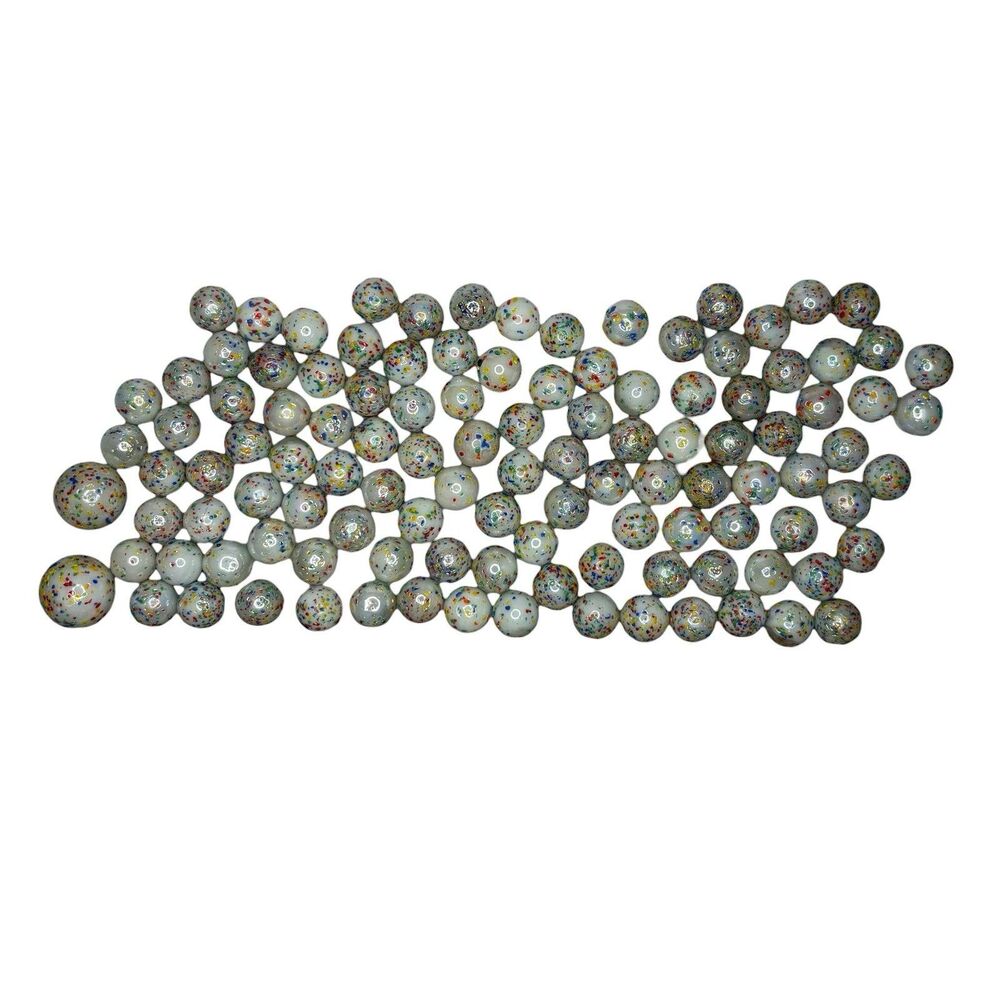Huge Lot of Vintage Vacor de Mexico, Confetti Marbles with pronounced Pindal